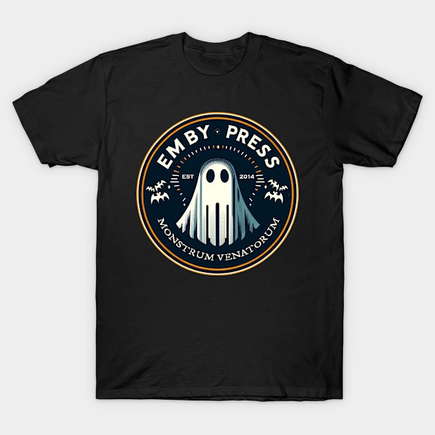 Emby Press Ghost Design 1 T-Shirt by hauntedjack